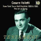 Album artwork for Cesare Valletti: The Art of Song (1959 & 1960)