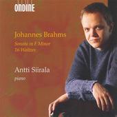 Album artwork for Brahms: Sonata in F minor, 16 Waltzes / Siirala