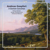 Album artwork for Goepfert: 3 Clarinet Concertos
