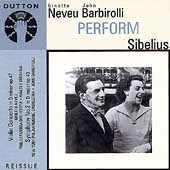 Album artwork for NEVEU/ BARBIROLLI PERFORM SIBELIUS