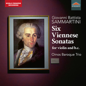 Album artwork for Sammartini: Six “Viennese” Sonatas for violin 