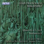 Album artwork for Malipiero: String Quartets Nos. 1 & 8 and Sinfonia