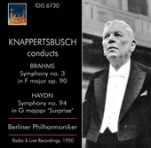 Album artwork for Brahms: Symphony No. 3 - Haydn: Symphony No. 94