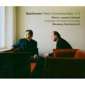 Album artwork for PIANO CONCERTOS NO.S 1-5 Aimard / Harnoncourt