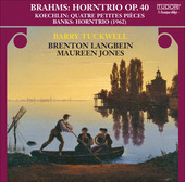 Album artwork for Horn trios by Brahms, Koechlin, and Banks