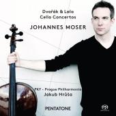 Album artwork for Dvorak & Lalo Cello Concertos / Moser