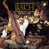 Album artwork for CPE Bach: Sonatas For Viola Da Gamba And Basso Con