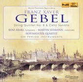 Album artwork for Gebel: String Quintet No. 8 & Cello Sonata